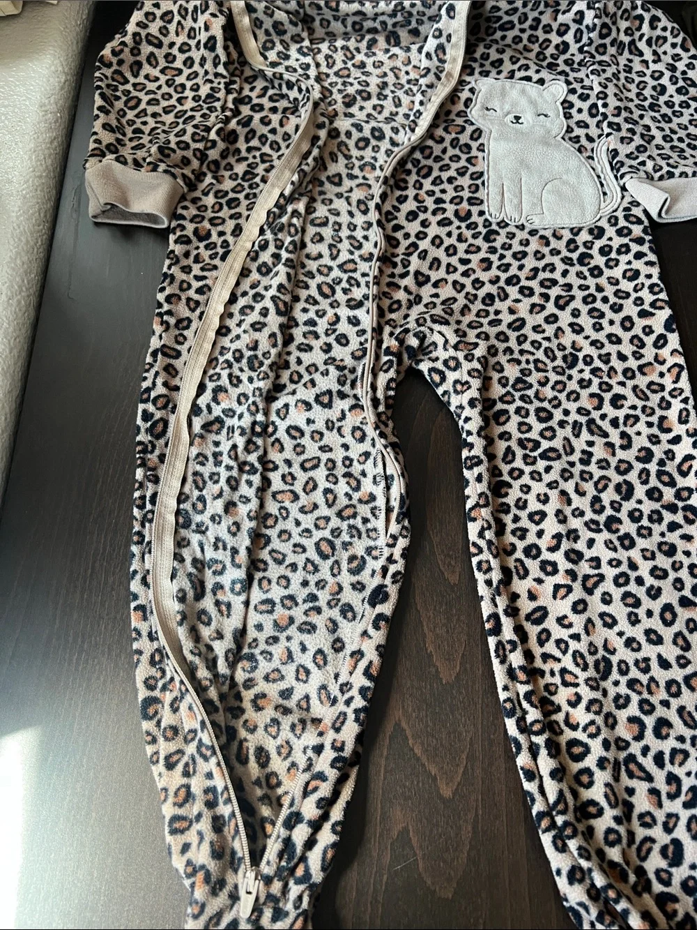 Carter's  Leopard Print Sleep Sack with Kitty Applique